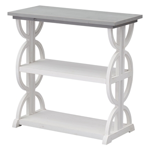 treasure trove cage white & gray wood console table