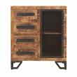 Treasure Trove Elgon Natural Brown Wood One Door Four Drawer Cabinet