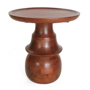 Treasure Trove Pawn Warm Brown Wood Accent Table