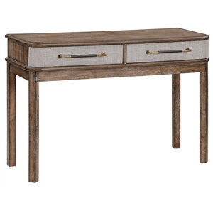 treasure trove bradenton brown two drawer wood console table