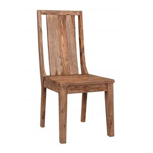 Treasure Trove Brownstone Nut Brown Wood Dining Chairs - Set of 2