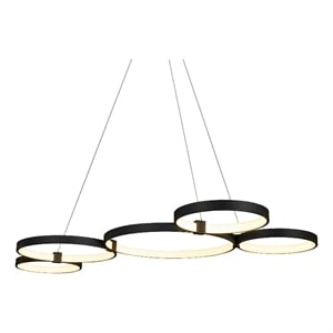 VONN Capella 50&quot Adjustable ETL Certified Integrated LED Chandelier in Black