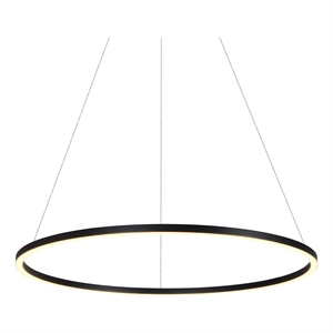VONN Tania 51&quot Height Adjustable ETL Certified Integrated LED Chandelier Black