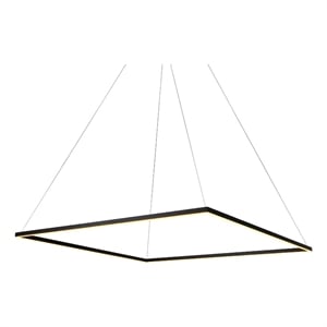 VONN Atria 51&quot Adjustable Aluminum ETL Certified Integrated LED Chandelier Black