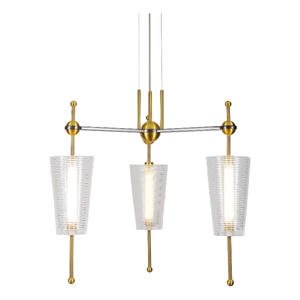 VONN Toscana 26&quot ETL Certified Integrated LED Aluminum Pendant - Antique Brass