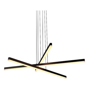 VONN Sirius 40&quot ETL Certified Integrated LED Aluminum and Acrylic Pendant Black