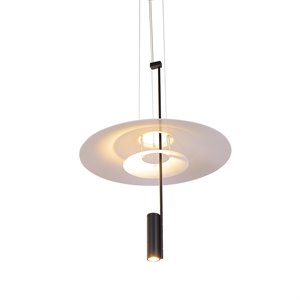 VONN Positano 20&quot ETL Certified Integrated LED Aluminum/Acrylic Pendant in Black