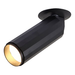 vonn adjustable aluminum led flush mounted spotlight in black