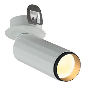 vonn adjustable aluminum led flush mounted spotlight in white