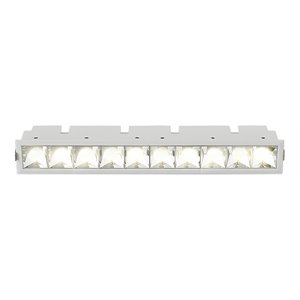 vonn 10-light aluminum led fixed recessed downlight with trim in white