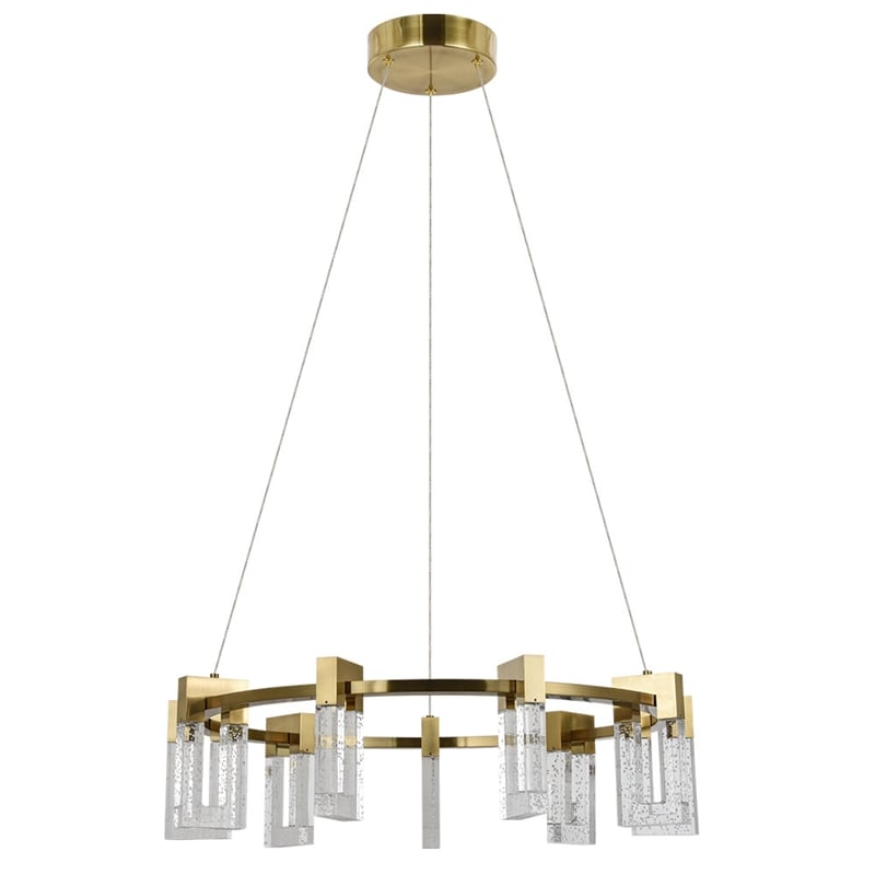 vonn sorrento 27&quot etl certified integrated led aluminum chandelier antique brass
