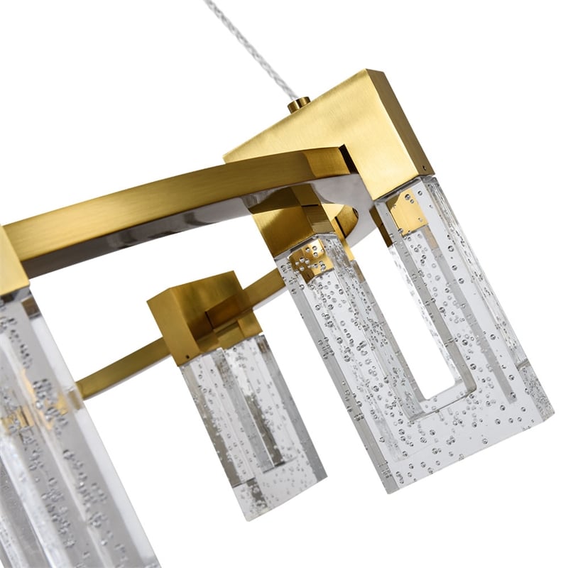 vonn sorrento 27&quot etl certified integrated led aluminum chandelier antique brass
