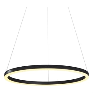 VONN Tania 24&quot Adjustable Aluminum ETL Certified Integrated LED Chandelier Black