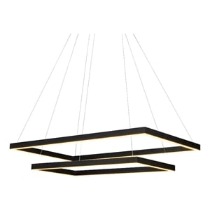 VONN Atria 29&quot Adjustable Aluminum ETL Certified Integrated LED Chandelier Black