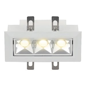 vonn 3-light led adjustable aluminum recessed downlight with trim in white