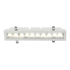 vonn 10-light led adjustable aluminum recessed downlight with trim in white