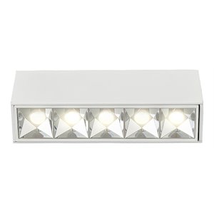 vonn 5-light aluminum/iron led fixed surface mounted downlight in white