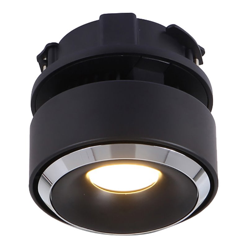VONN Adjustable Aluminum ETL Commercial Grade LED Flush Mounted Downlight Black
