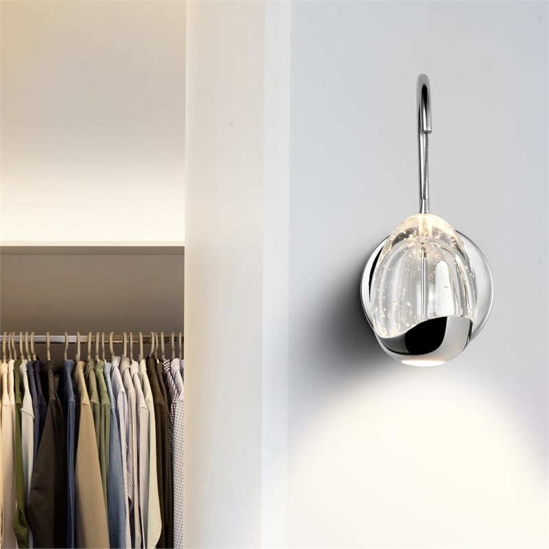 Venezia Integrated LED ETL Certified Wall Sconce Lighting in Polished Chrome