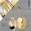 Venezia VAW1201GL Integrated LED ETL Certified Wall Sconce Lighting Fixture Gold