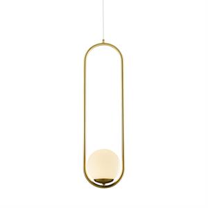 Capri 7&quot ETL Certified Integrated LED Pendant Lighting Fixture in Antique Brass
