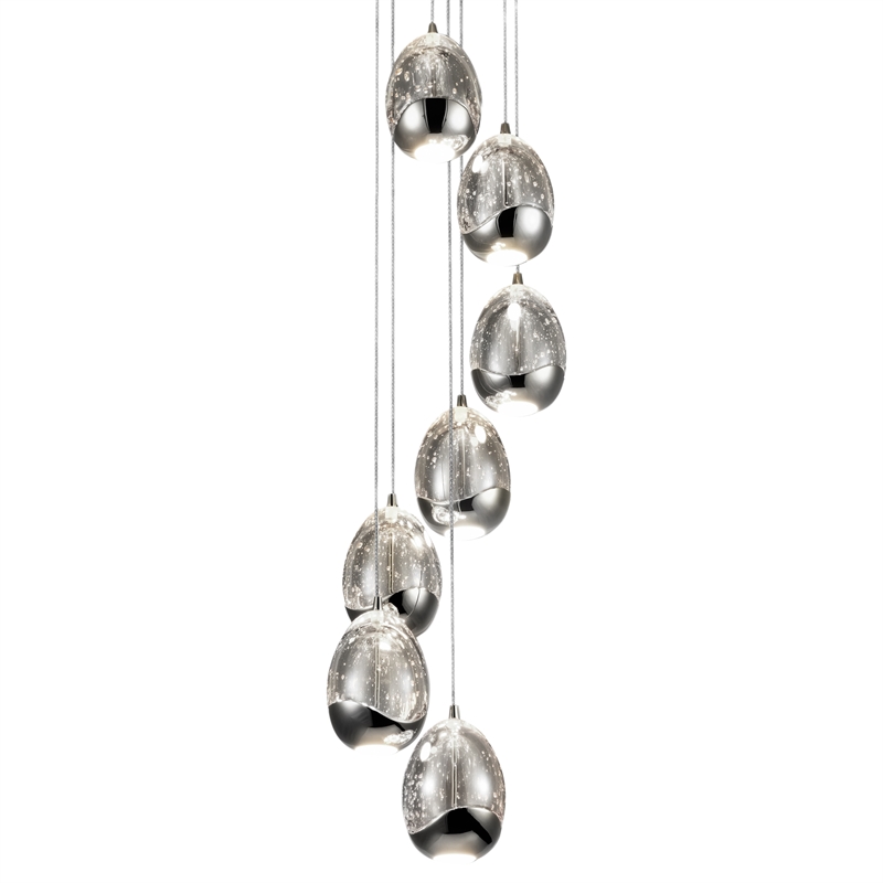 VONN Venezia Integrated LED ETL Certified Aluminum Chandelier - Polished Chrome
