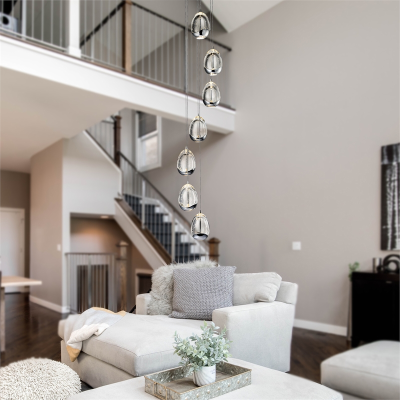 VONN Venezia Integrated LED ETL Certified Aluminum Chandelier - Polished Chrome