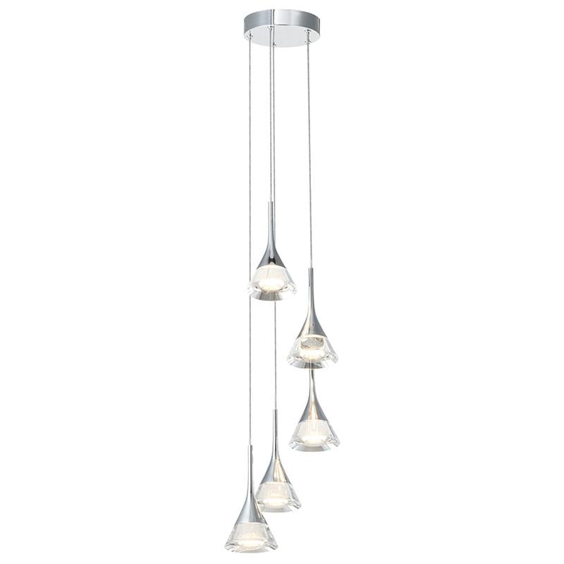 VONN Amalfi Integrated LED ETL Certified Aluminum Chandelier - Polished Chrome