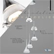 VONN Amalfi Integrated LED ETL Certified Aluminum Chandelier - Polished Chrome