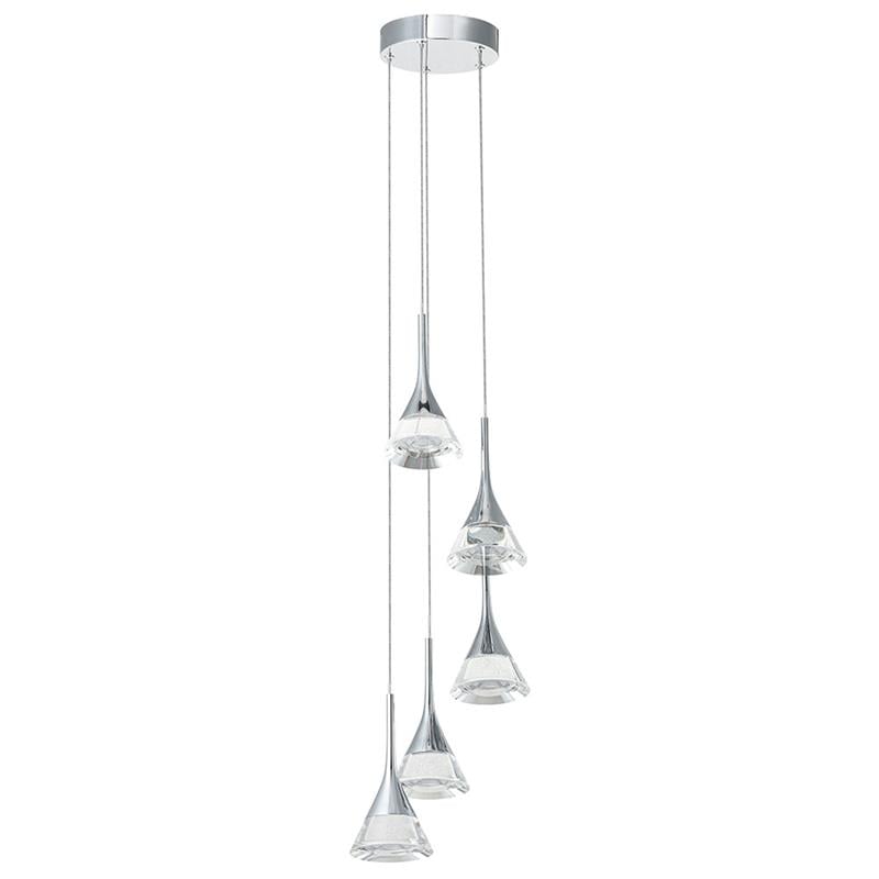VONN Amalfi Integrated LED ETL Certified Aluminum Chandelier - Polished Chrome