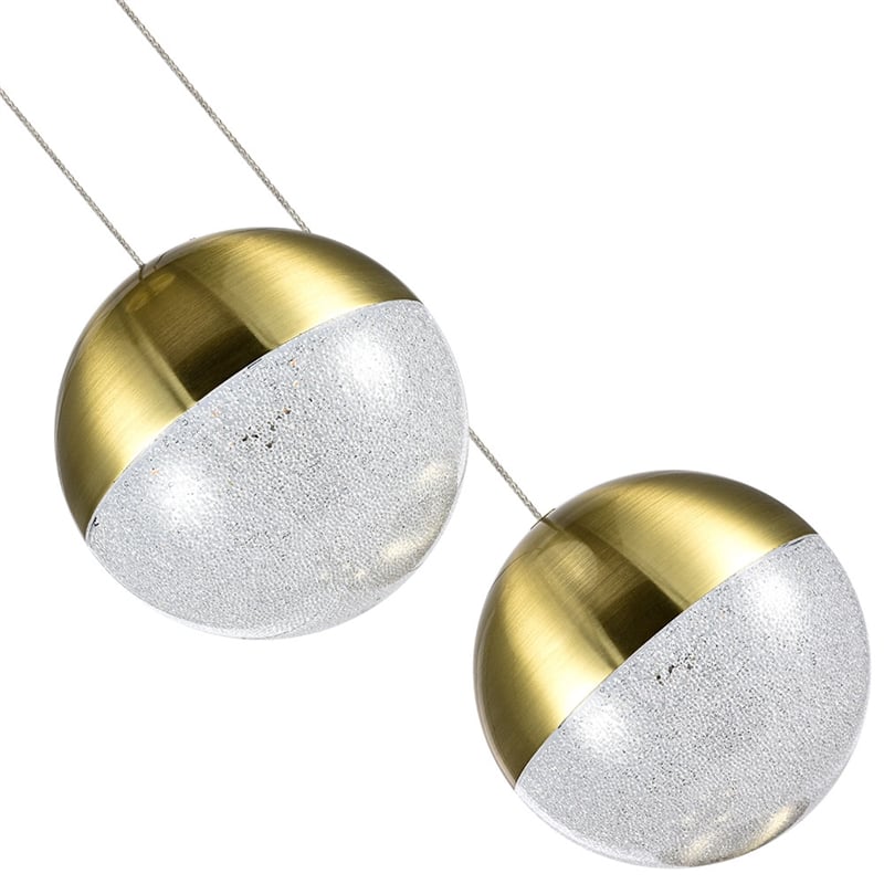 Ravello 5-Light Integrated LED ETL Certified Aluminum Chandelier - Brass