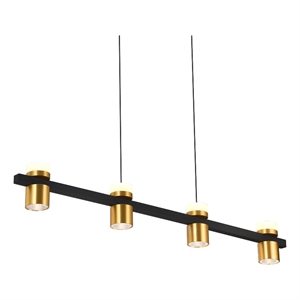 VONN Ferro 34&quot Height Adjustable ETL Certified Integrated LED Chandelier Black