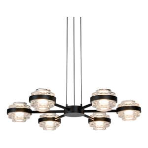 VONN Milano 25&quot Height Adjustable ETL Certified Integrated LED Pendant in Black