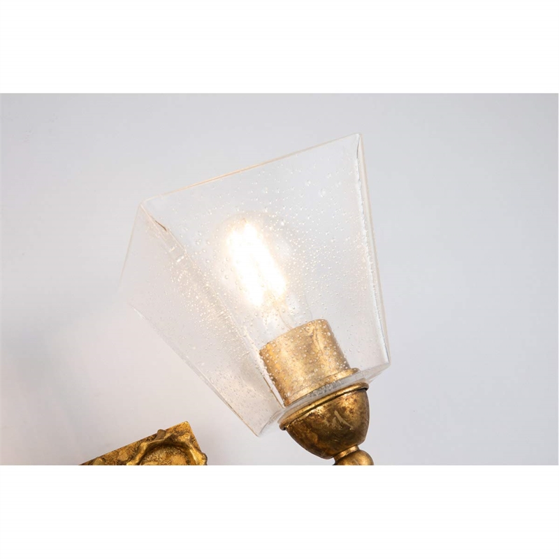 Lucas McKearn Star 2-light Transitional Metal Bath Vanity Light in Gold Leaf