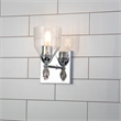 Lucas McKearn Felice 1-light Silver Flame-shaped Bath Vanity Light in Chrome