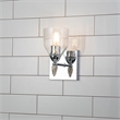 Lucas McKearn Felice 1-light Silver Acorn-shaped Bath Vanity Light in Chrome
