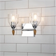 Lucas McKearn Felice 2-light Gold Acorn-shaped Bath Vanity Light in Chrome