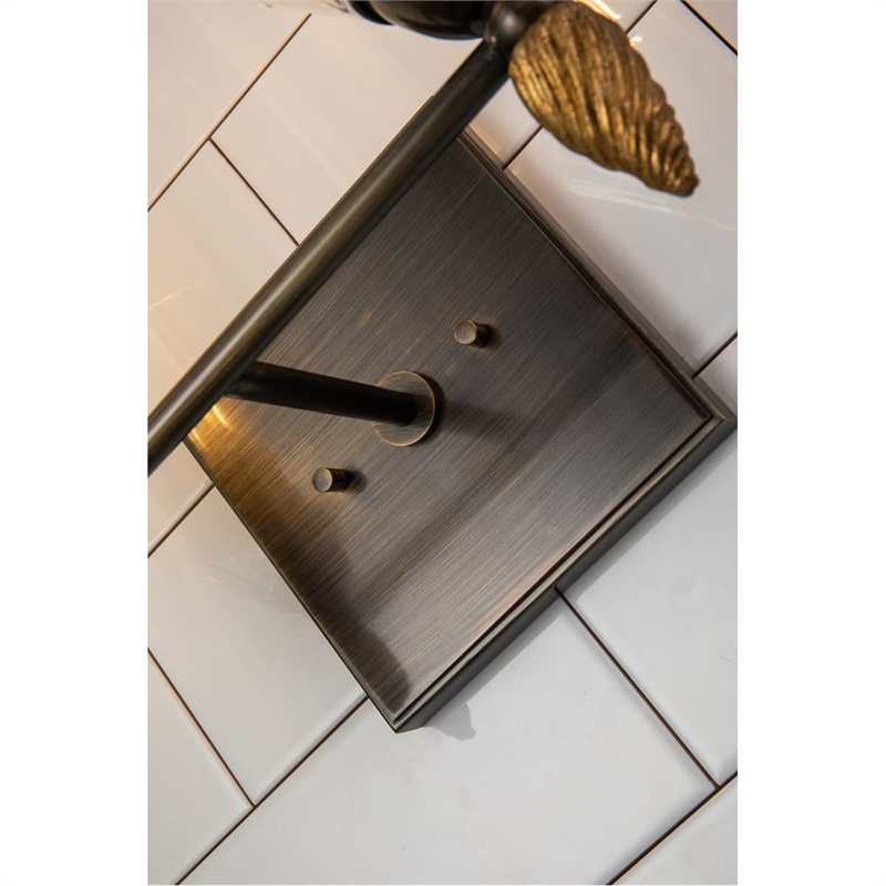 Lucas McKearn Felice 2-light Acorn-shaped Metal Bath Vanity Light in Dark Bronze