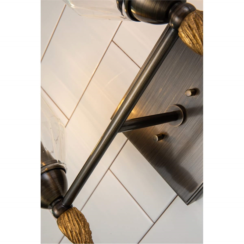 Lucas McKearn Felice 2-light Acorn-shaped Metal Bath Vanity Light in Dark Bronze