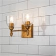 Lucas McKearn Felice 2-light Flame-shaped Bath Vanity Light in Distressed Gold