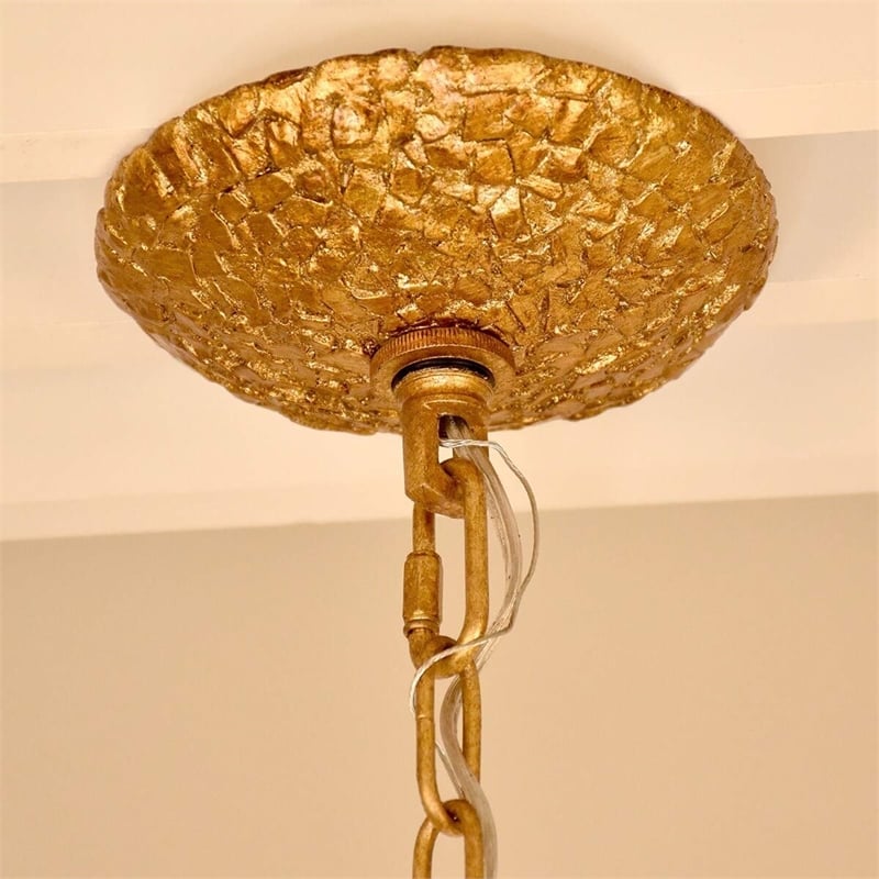 Lucas McKearn Mosaic 5-light Traditional Metal Mini Chandelier in Antique Gold