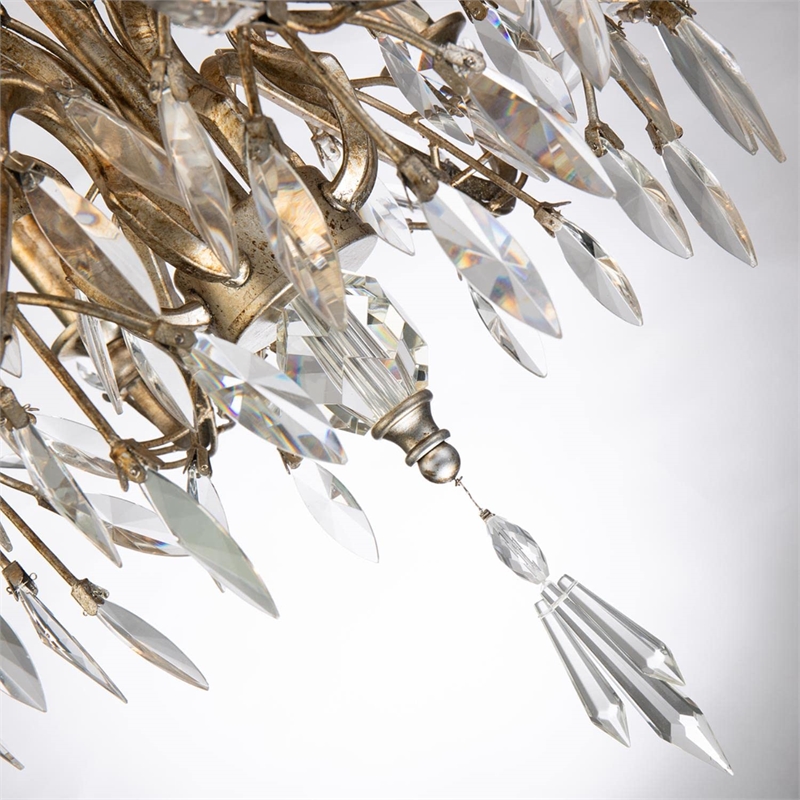 Lucas McKearn Alsace 12-light Traditional Metal Chandelier in Antique Silver