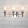Lucas McKearn Felice 3-light Gold Acorn-shaped Bath Vanity Light in Chrome