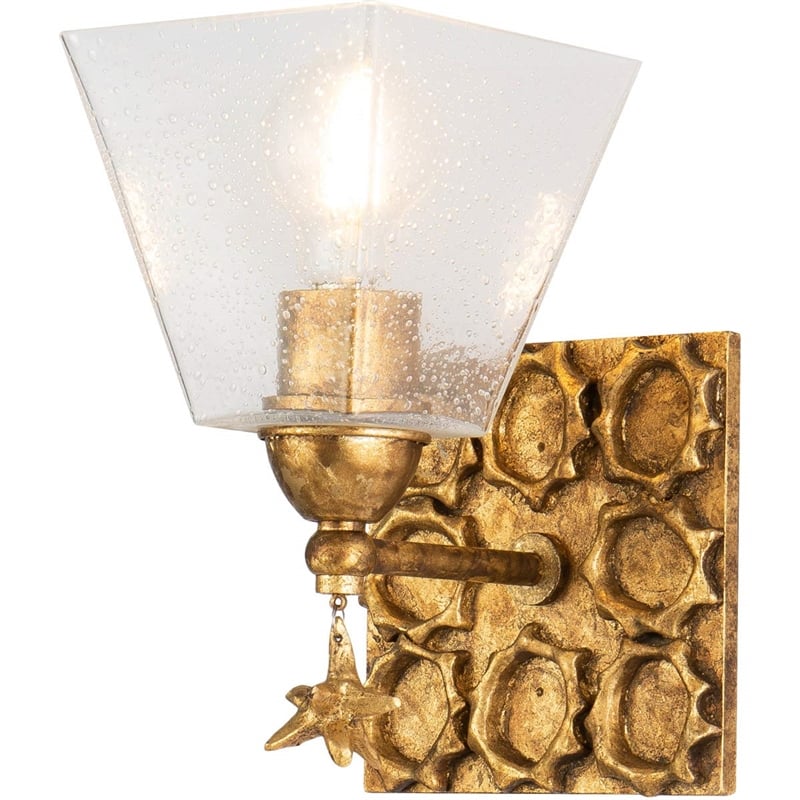 Lucas McKearn Star 1-light Transitional Metal Bath Vanity Light in Gold Leaf