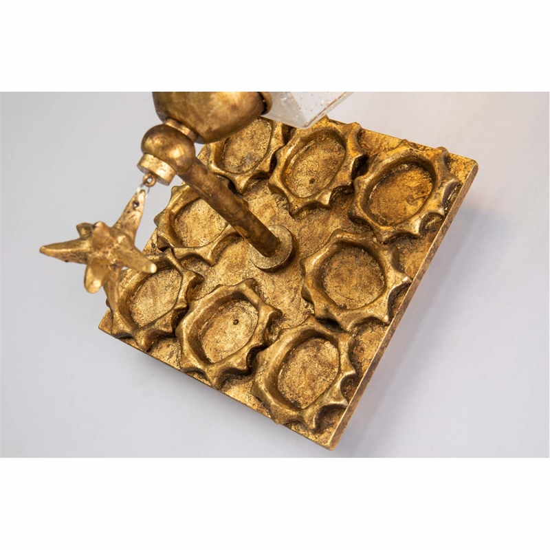 Lucas McKearn Star 1-light Transitional Metal Bath Vanity Light in Gold Leaf