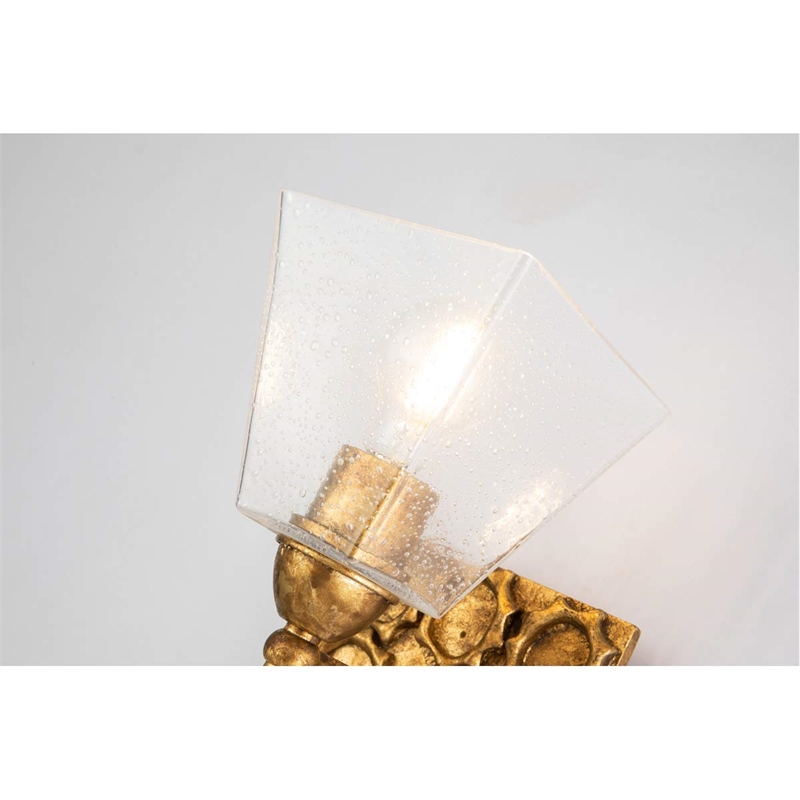Lucas McKearn Star 1-light Transitional Metal Bath Vanity Light in Gold Leaf