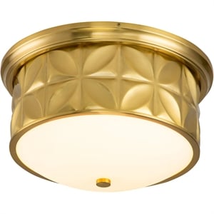 Lucas McKearn Epsilon 17&quot 3-light Metal Flush Mount in Aged Brass