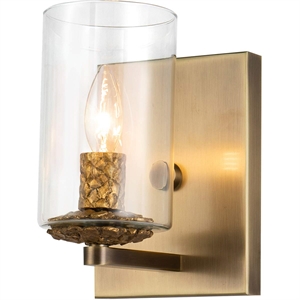 Lucas McKearn Bolivar 1-light Metal Bath Vanity Light in Antique Brass