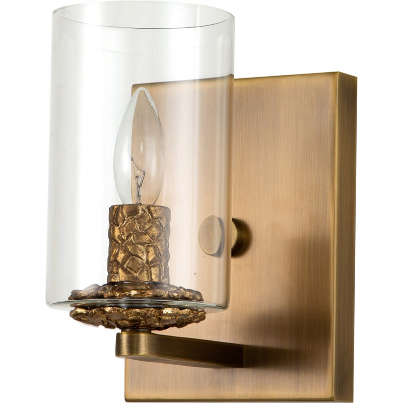 Lucas McKearn Bolivar 1-light Metal Bath Vanity Light in Antique Brass