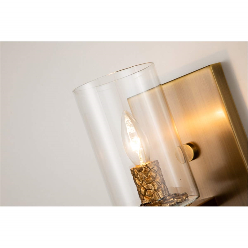 Lucas McKearn Bolivar 1-light Metal Bath Vanity Light in Antique Brass